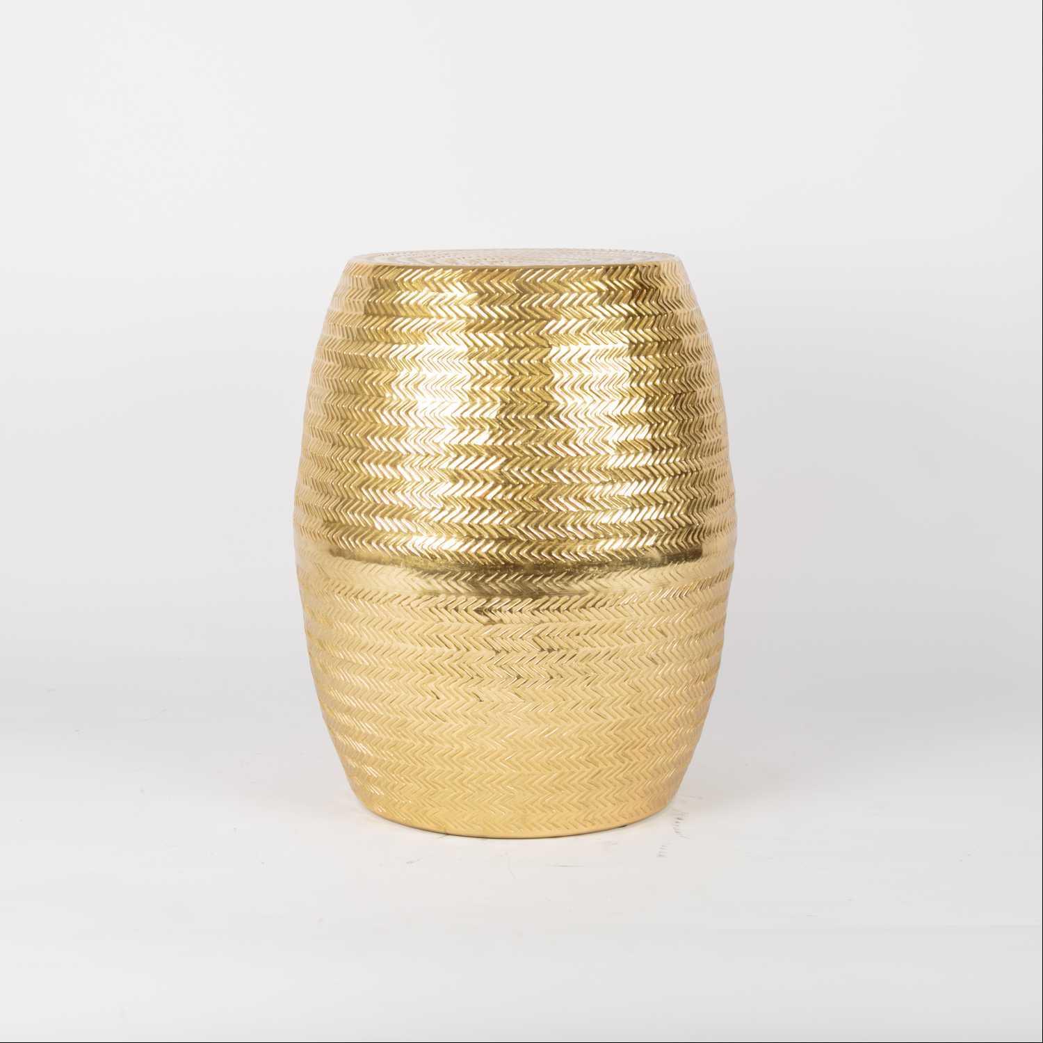 

hammered stool - gold