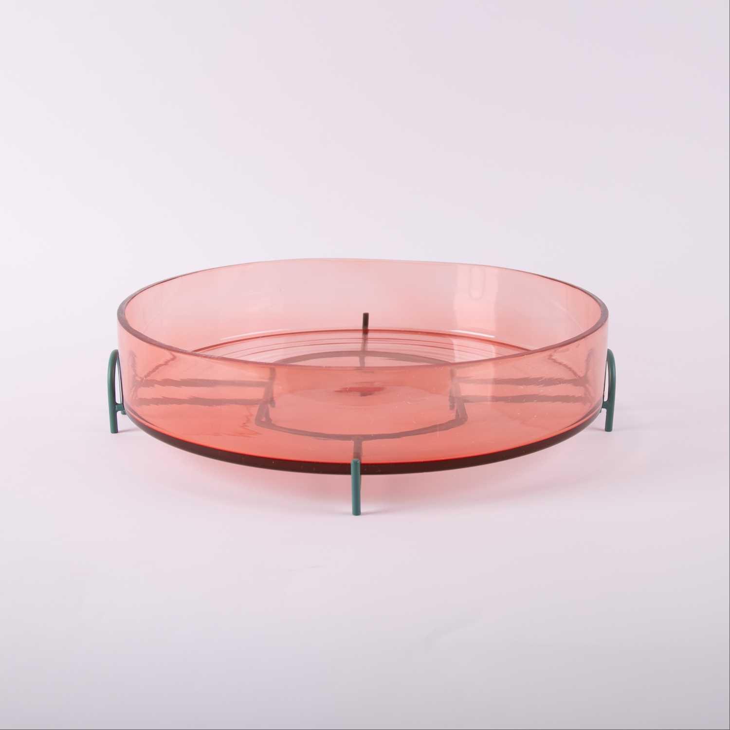 

decoration glass tray with metal base frame from viola