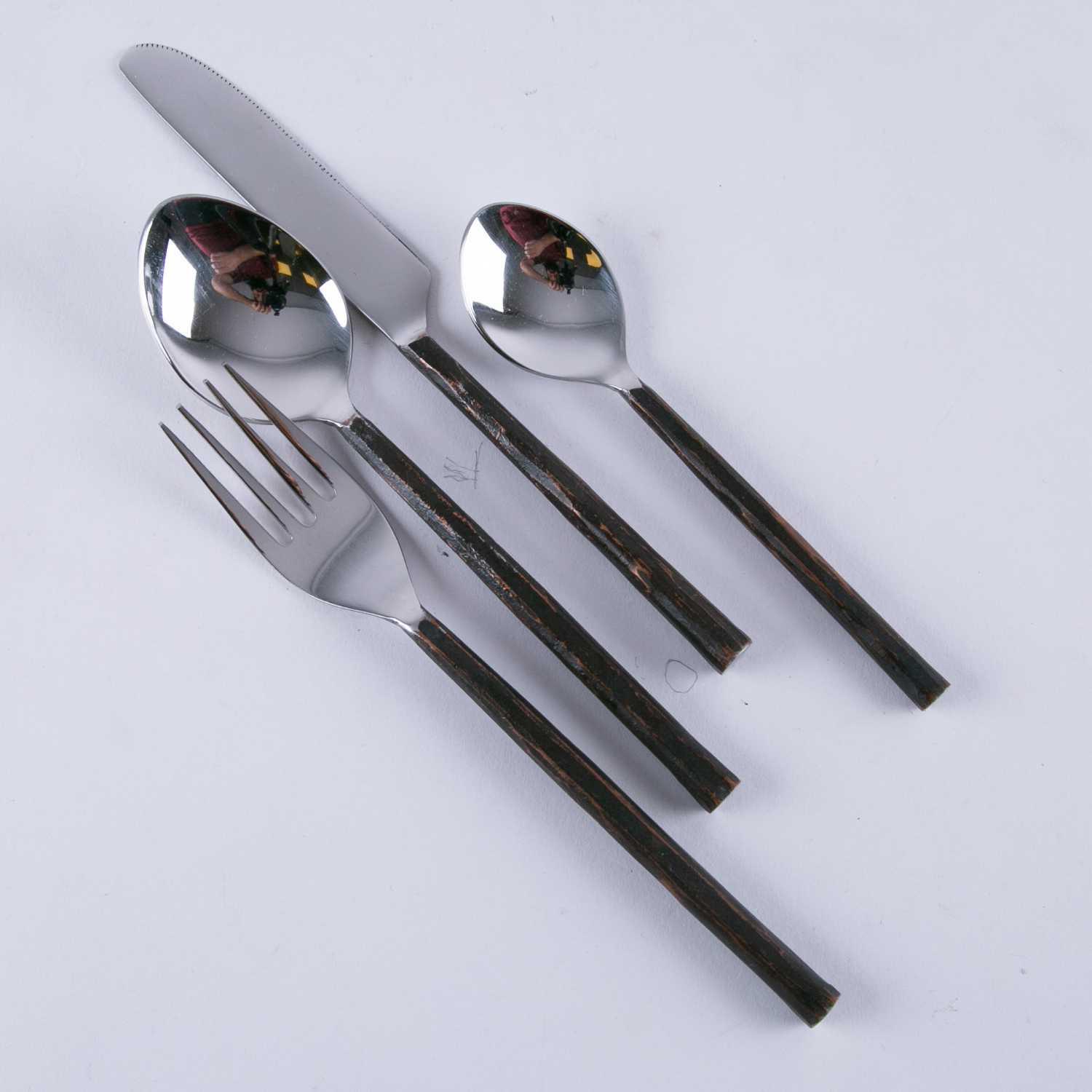 

flatware set, Brown