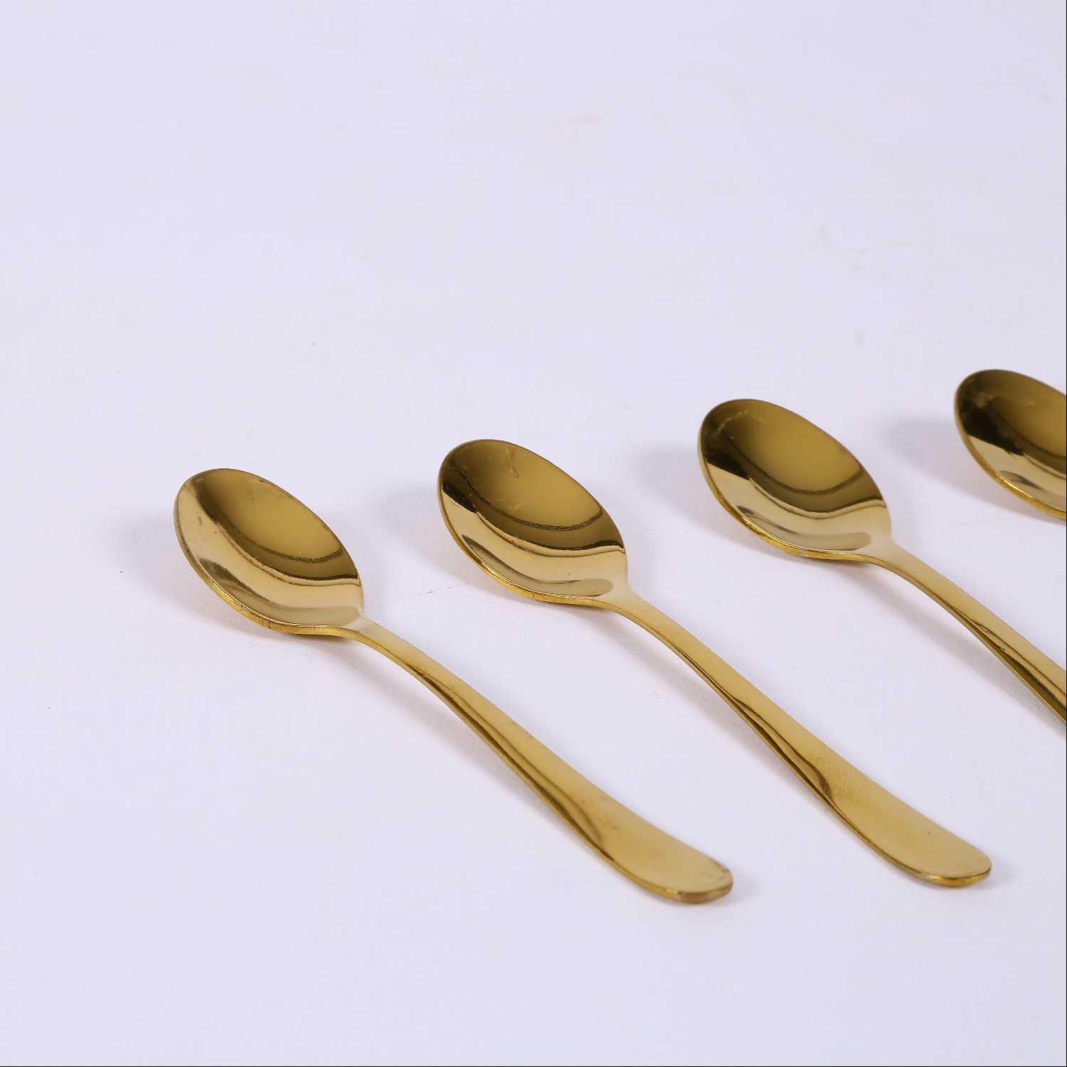 6 Pc Coffee Spoon - Gold