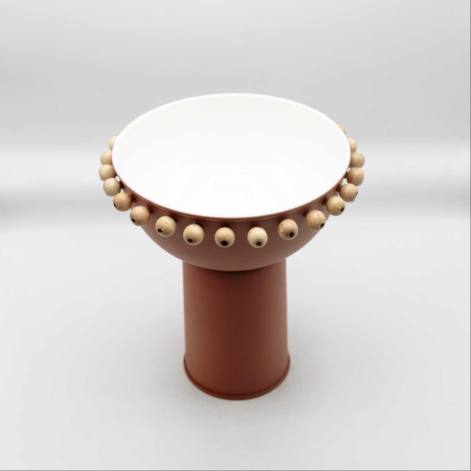 Bowl with Stand Terracotta