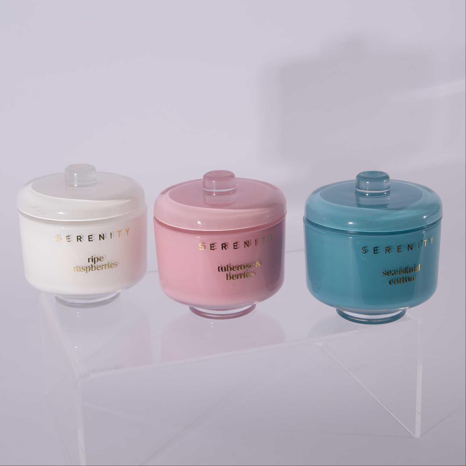 شمعة زجاجية معطرة بلانكا