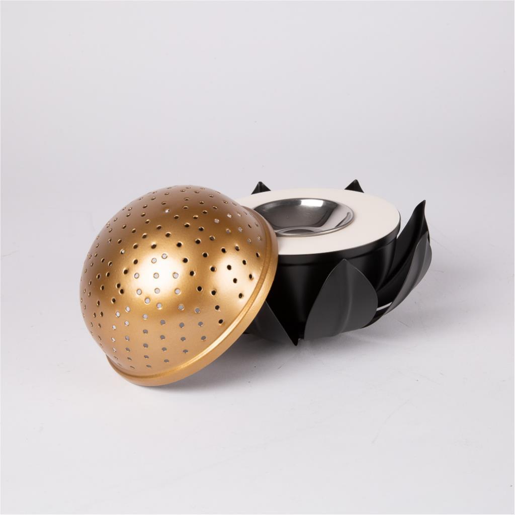 Metal flower shaped mabkhara Lotus