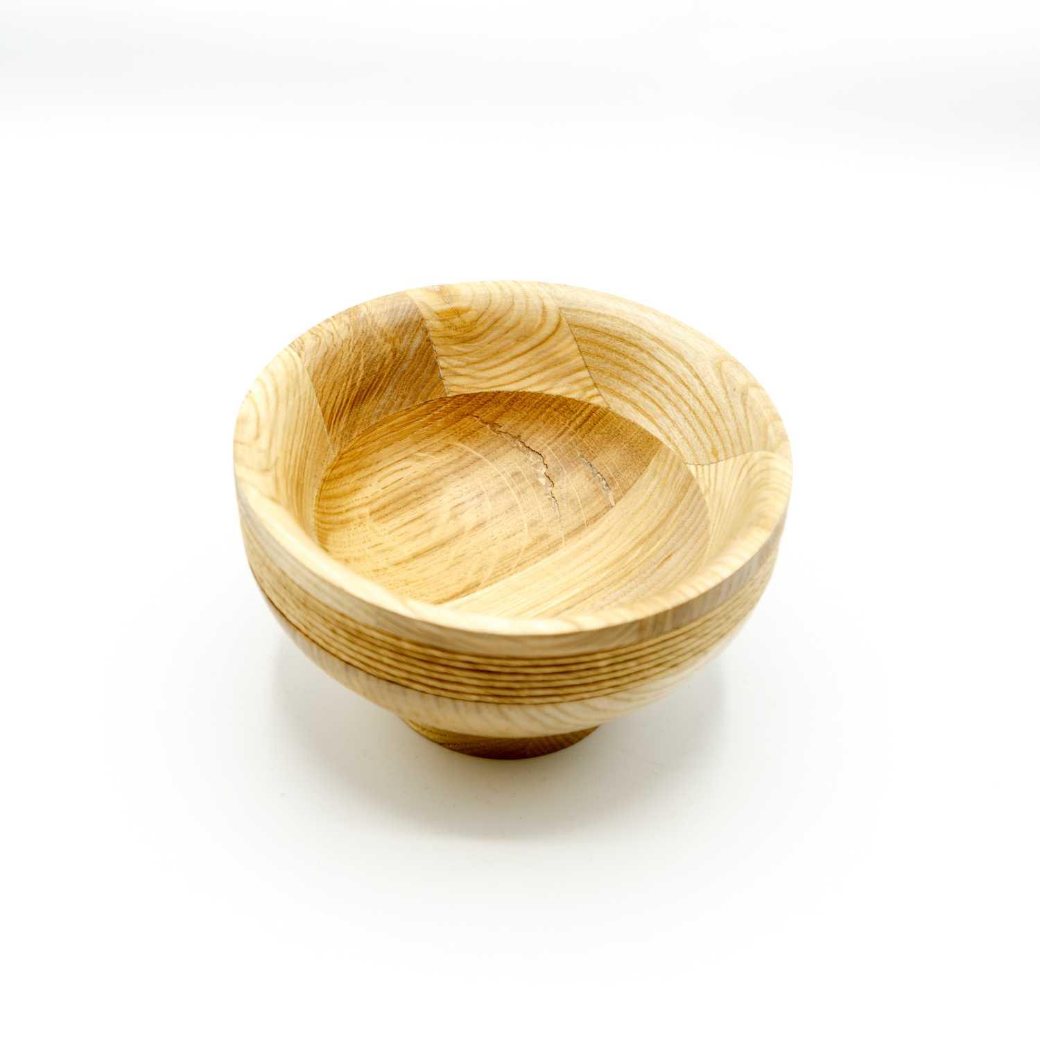 

bowl with strip - natural - s, Beige