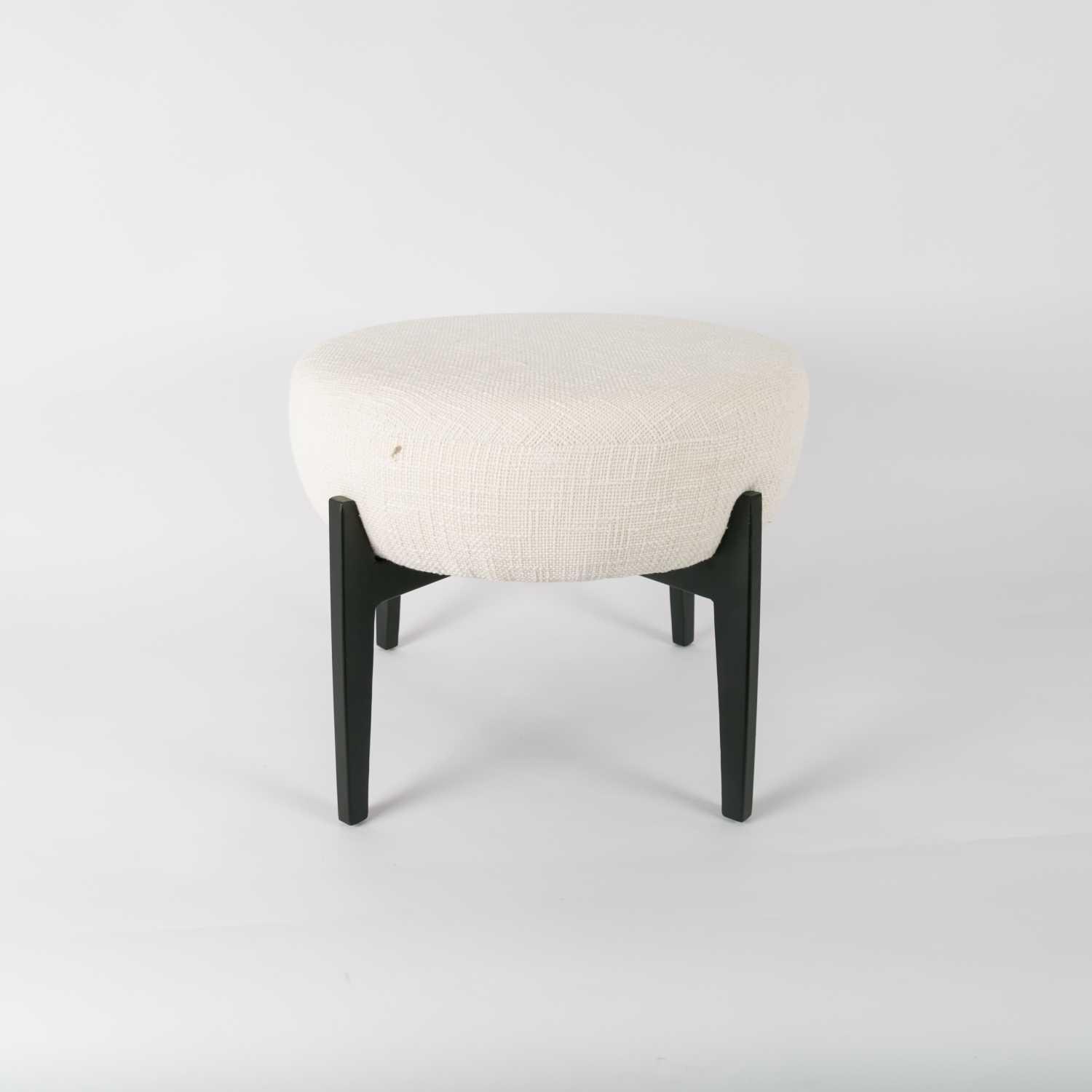 Round Stool - White/Black