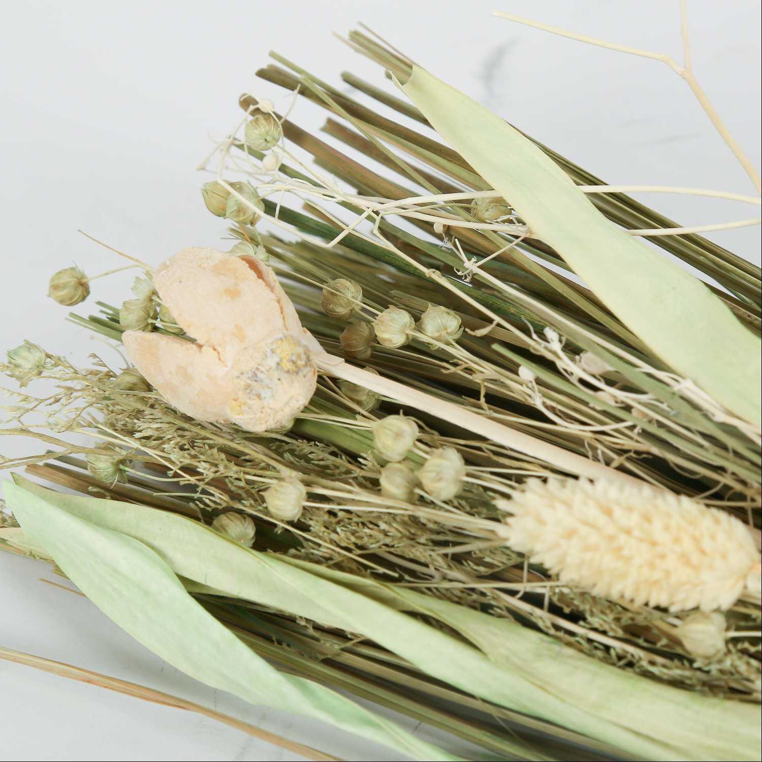 Fox Tail & Teesi Grass Bunch - Mint Green