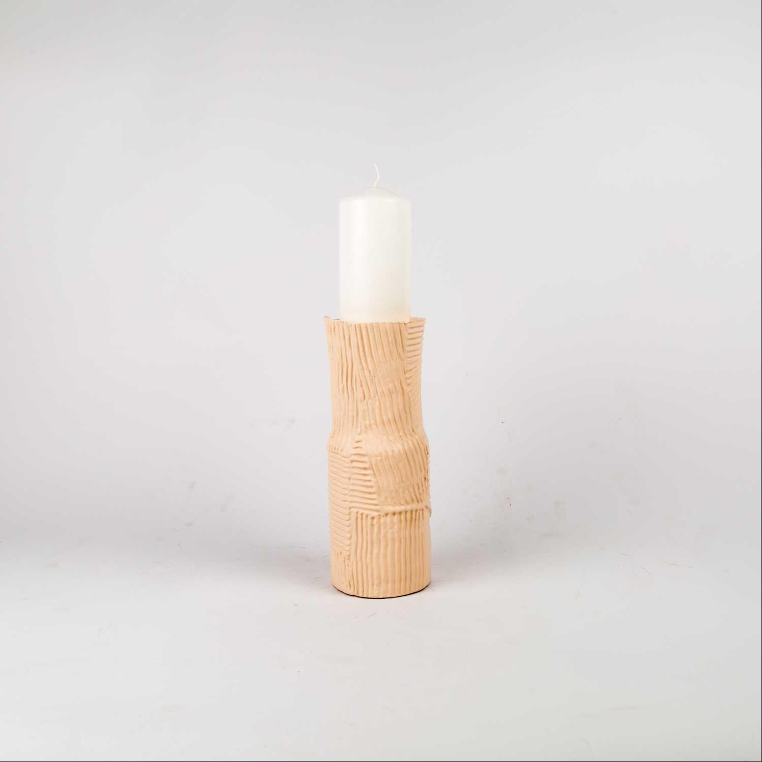 

aurora candle holder beige