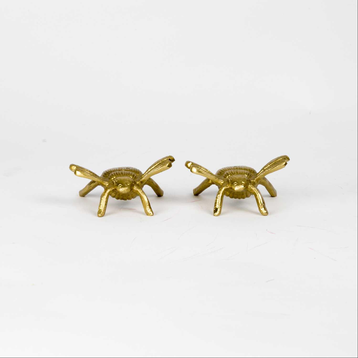 Gaia Salt And Pepper Shaker Set/2 Gold