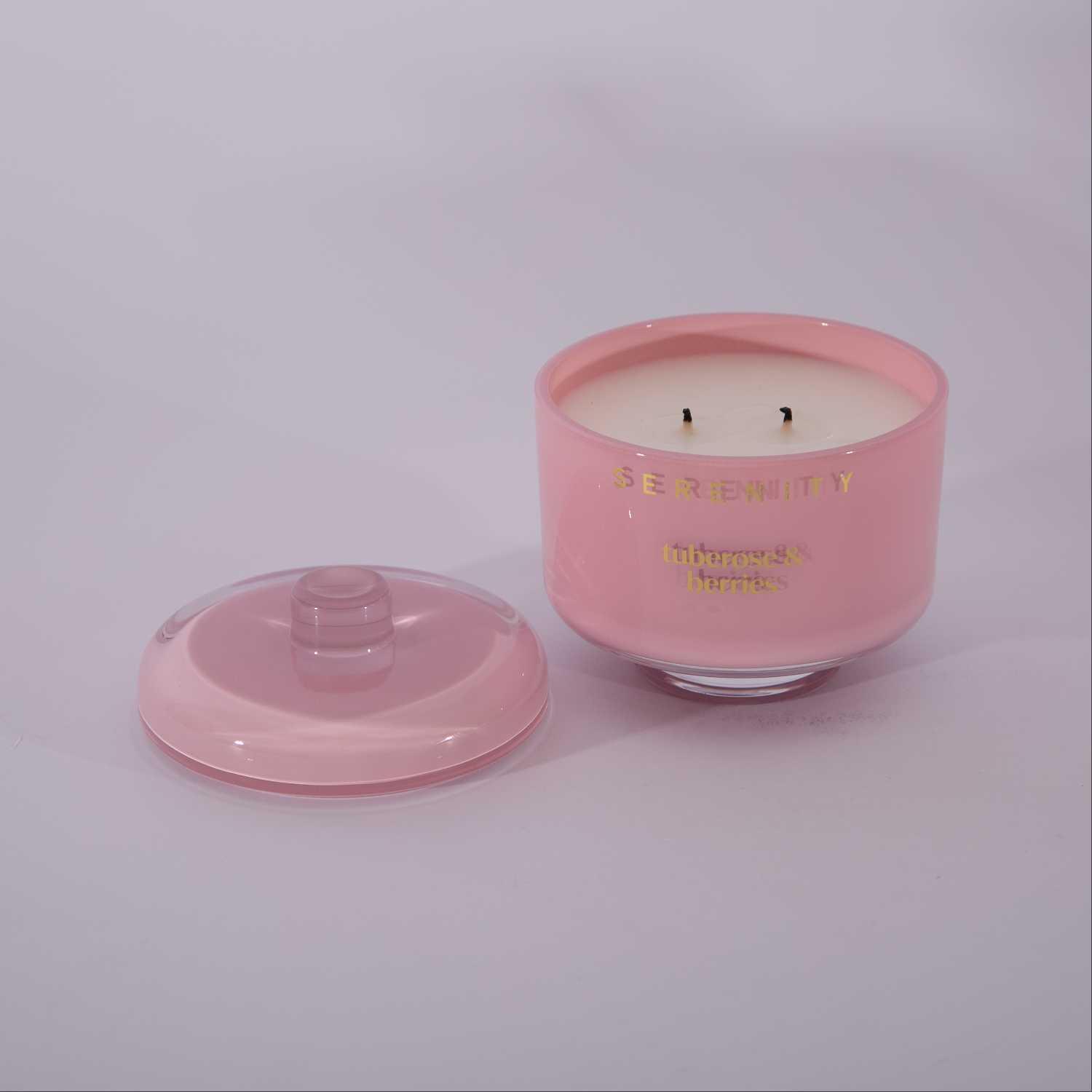 

blanca scented glass tin candle, Pink pink