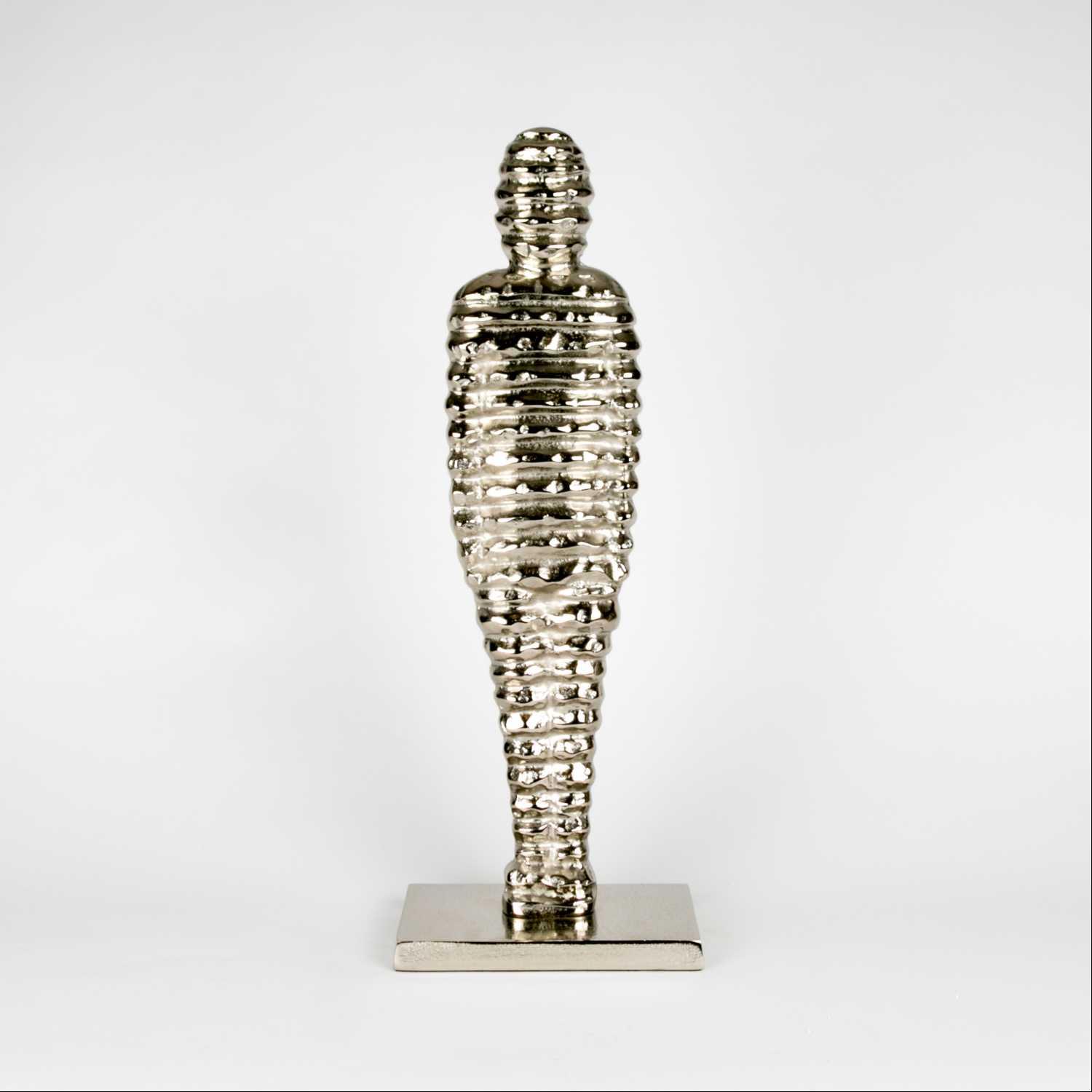 Serene Modern Sculpture Silver