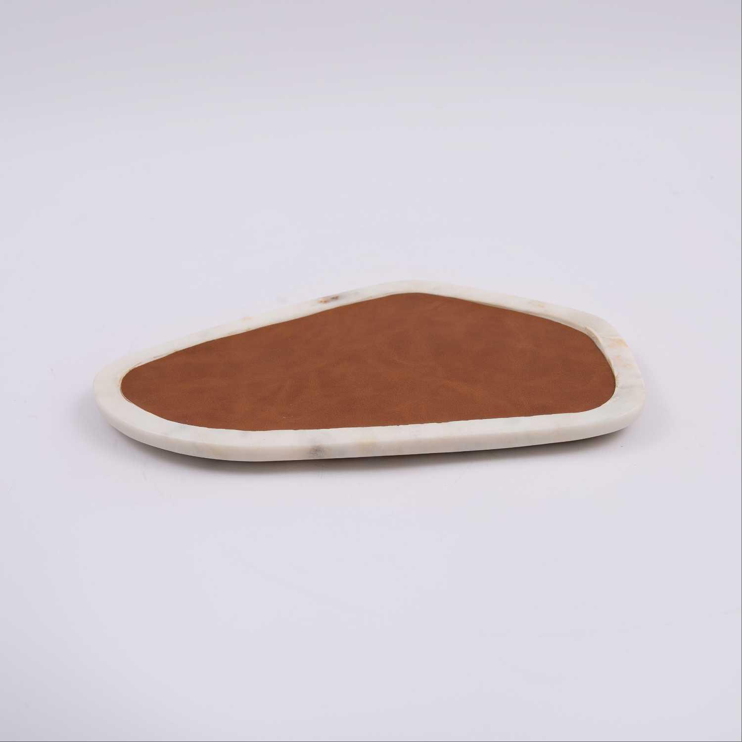 Decoration Marble tray with Leather from Blanca