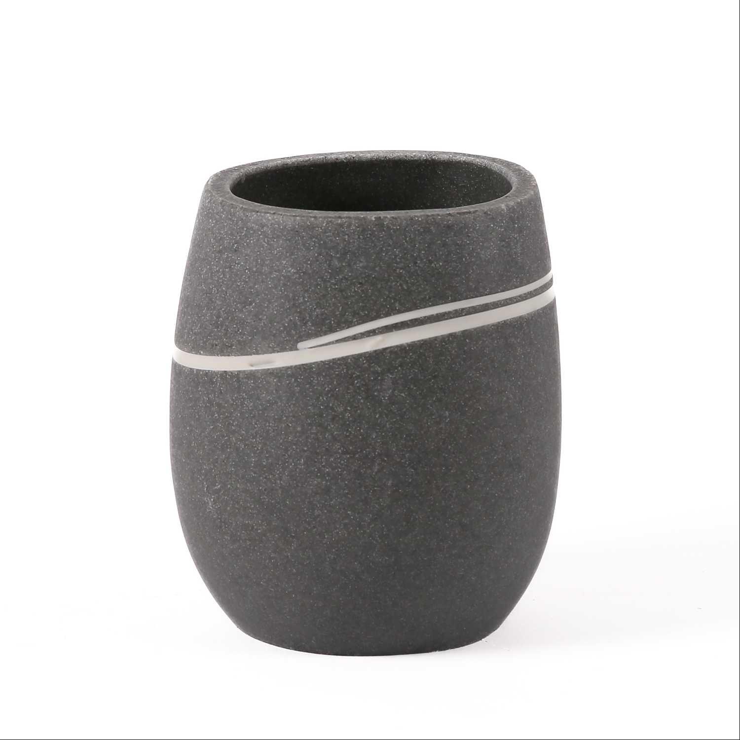 Grey stone bath set