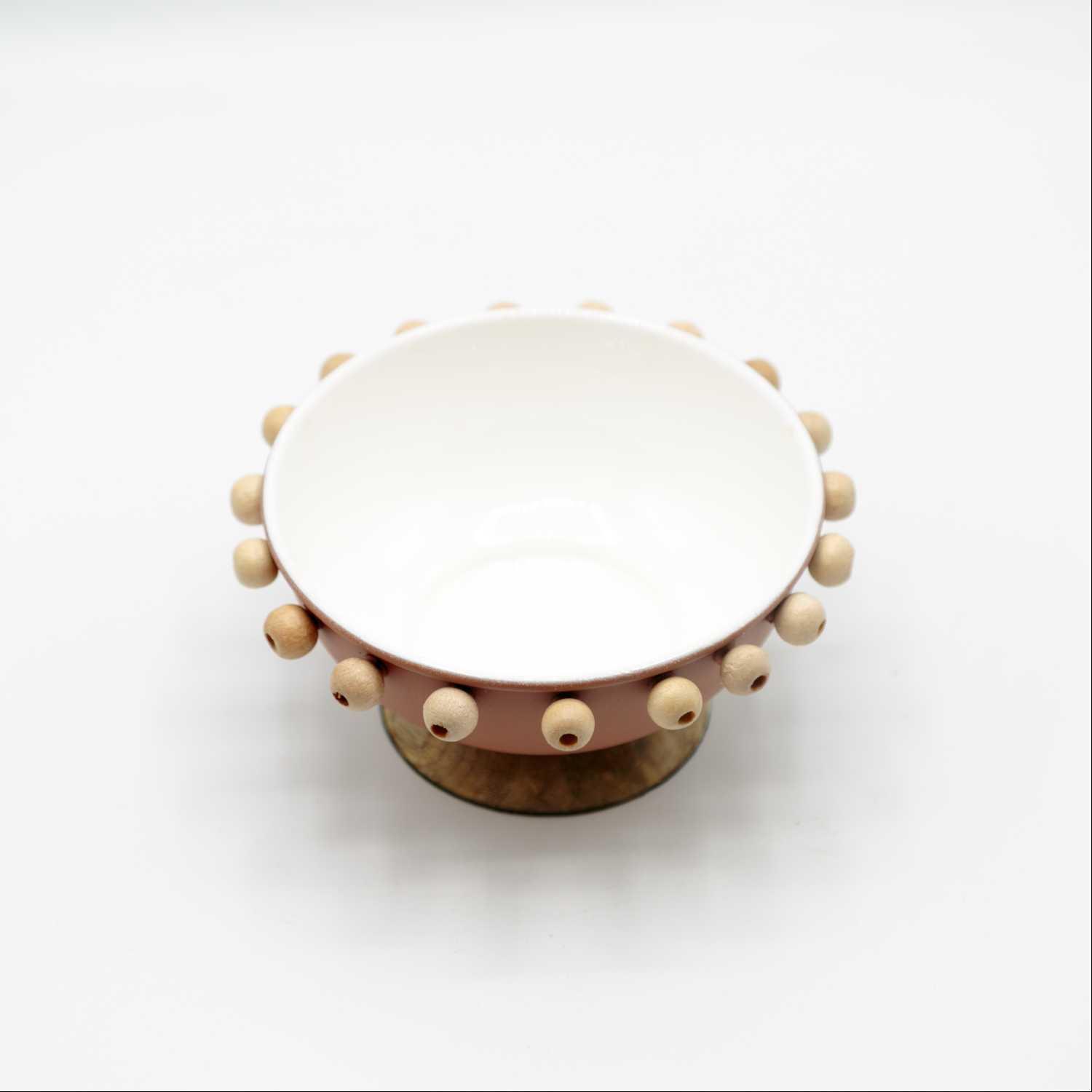 Bowl with Stand Terracotta - L