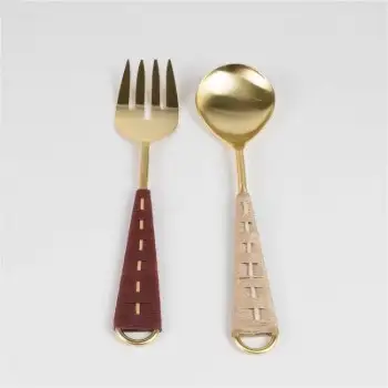 Burlap -Salad Server