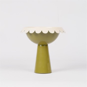 Serving metal bowl on stand from azha
