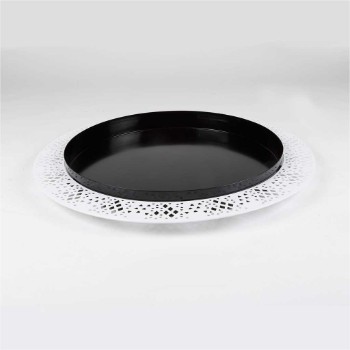 Metal round serving tray from Tera