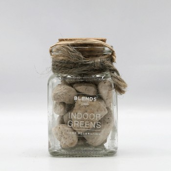Aromatic stones in a glass jar