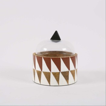 Wooden Canister with Glass Lid
