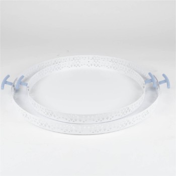 Metal Round Tray With Handles from  Tera