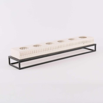 White steel cup holder