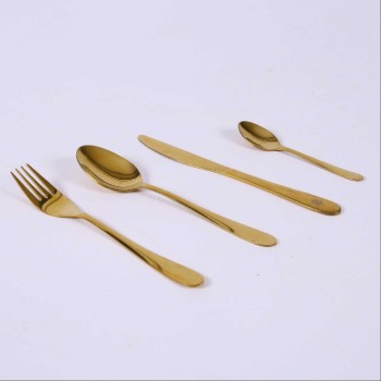 16 Pc Cutlery Set - Gold