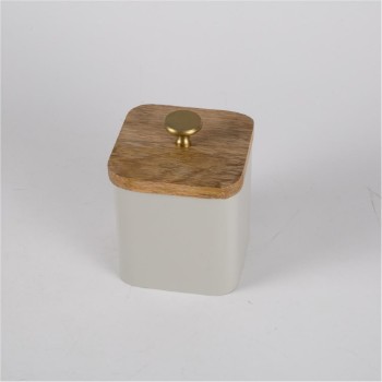 Metal storage box with lid
