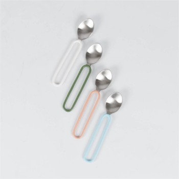 Small spoons multi color set of 4