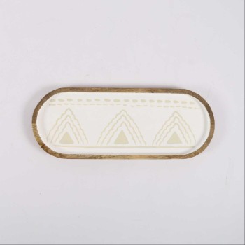 Wooden serving tray-ovel