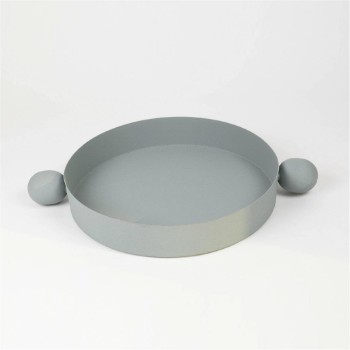 Round tray with spherical handles from carbon