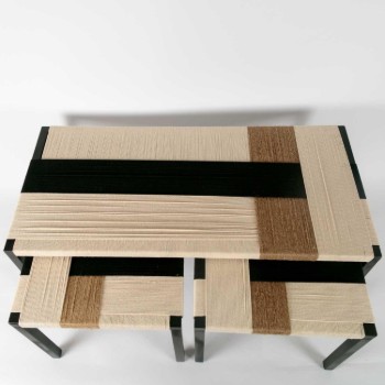 Bench with Stools - S/3