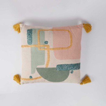 Cushion + Cover with abstract pattern
