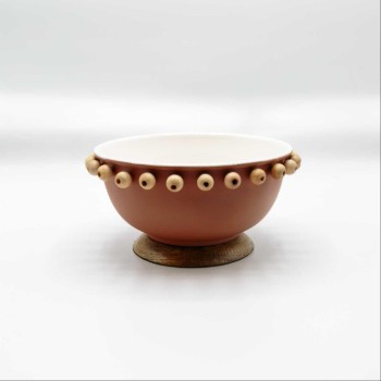 Bowl with Stand  Terracotta - S