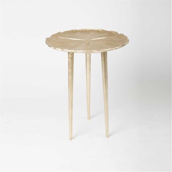 Metal leaf side table from Oro