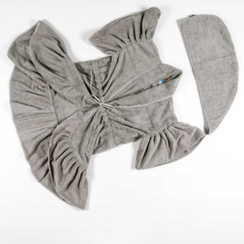 Ruffle Bathrobe & Head Towel