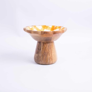 Wooden Stand Bowl from Solana