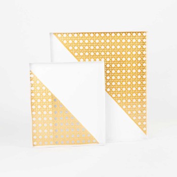Square Tray from rattan