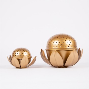 Metal flower shaped mabkhara Lotus