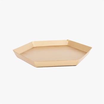 Serving metal hexagonal tray From Oro