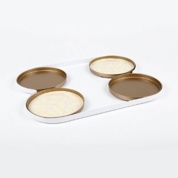 serving tray with four coasters from Azha