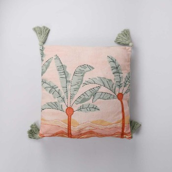 Cushion + Cover palm pattern