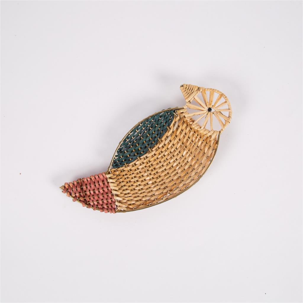Rattan bird dish