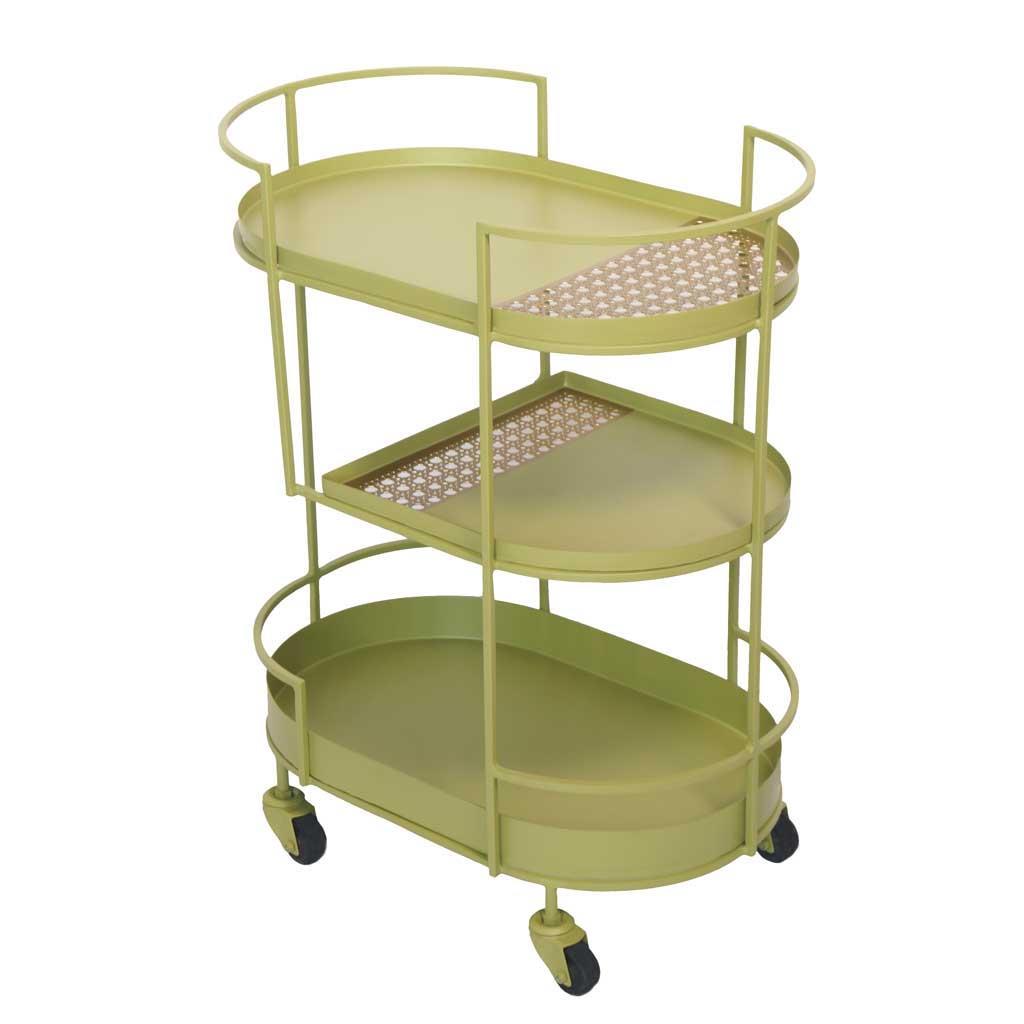 Oval Serving Trolley from rattan