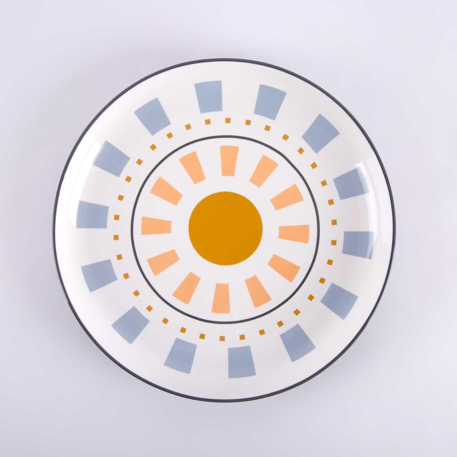 

dinner plate from zyana, White multi colour