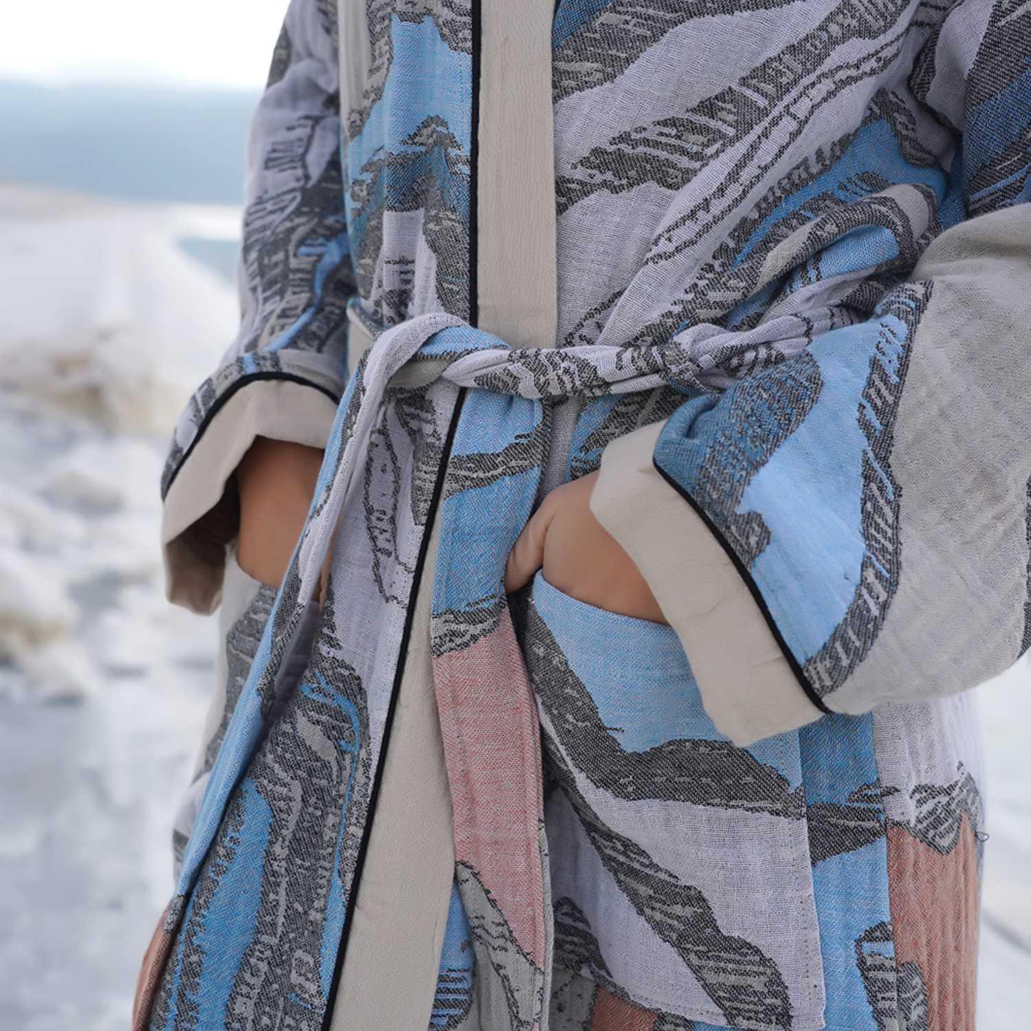 Aurora Bathrobe Blue