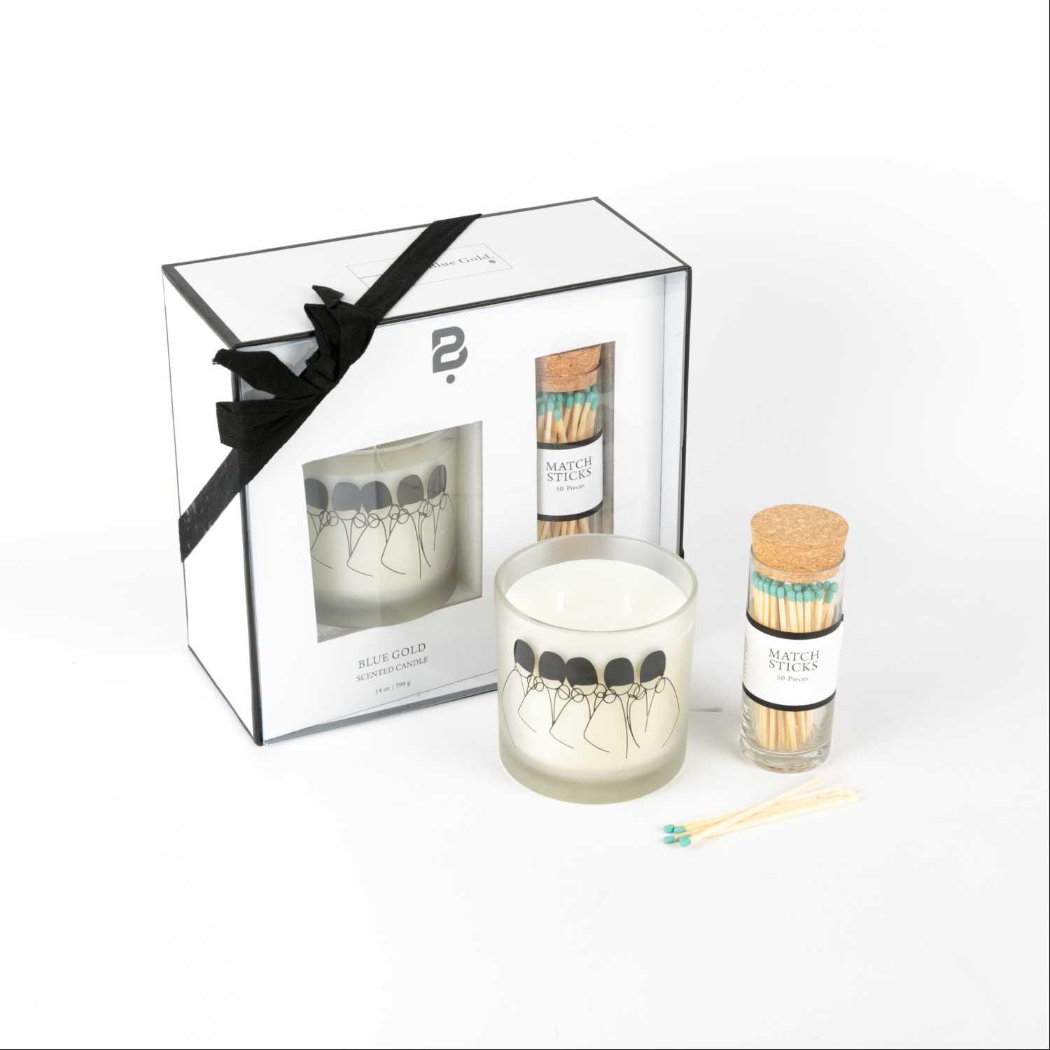 طقم شمعة زجاجية معطرة أويسس