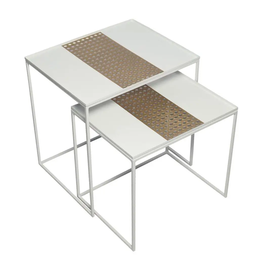 Rectangular table set of 2 from Rattan