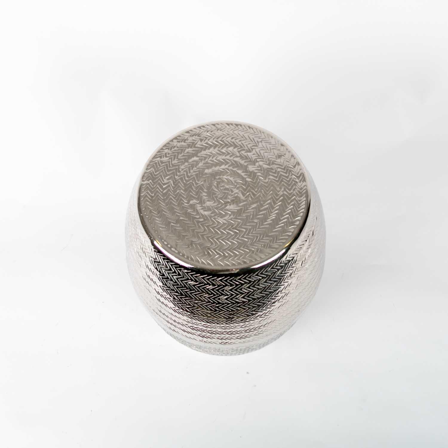 Hammered Stool - silver