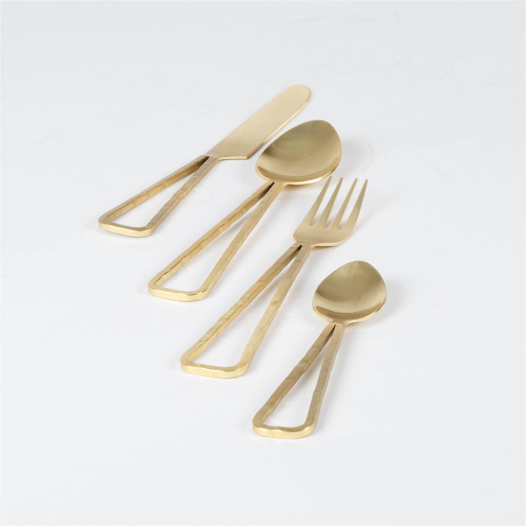 Cutlery gold set of 4 for one person