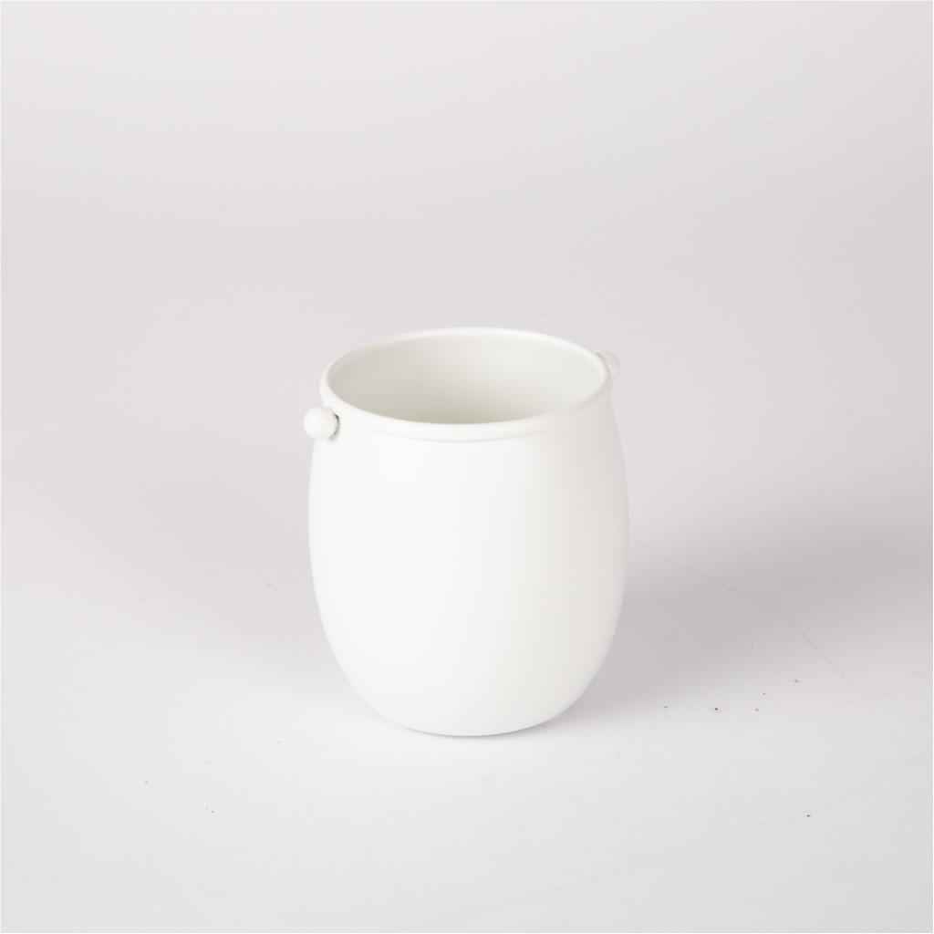 

plant pot with 2 dots, White