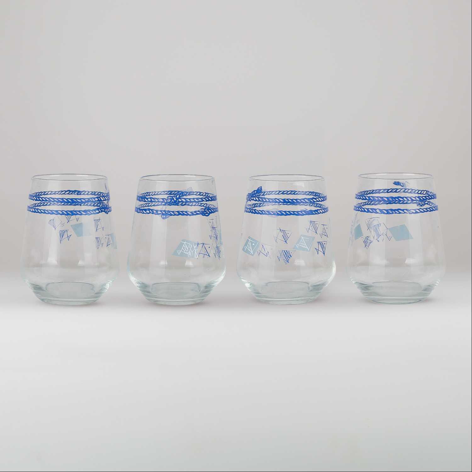 

glass set blue from dinesa, Transparent blue